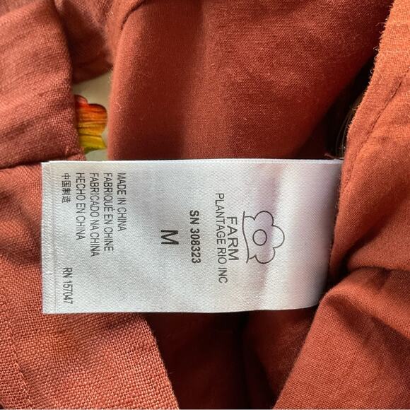 Farm Rio Brown Carrot Pants Medium - Picture 7 of 12